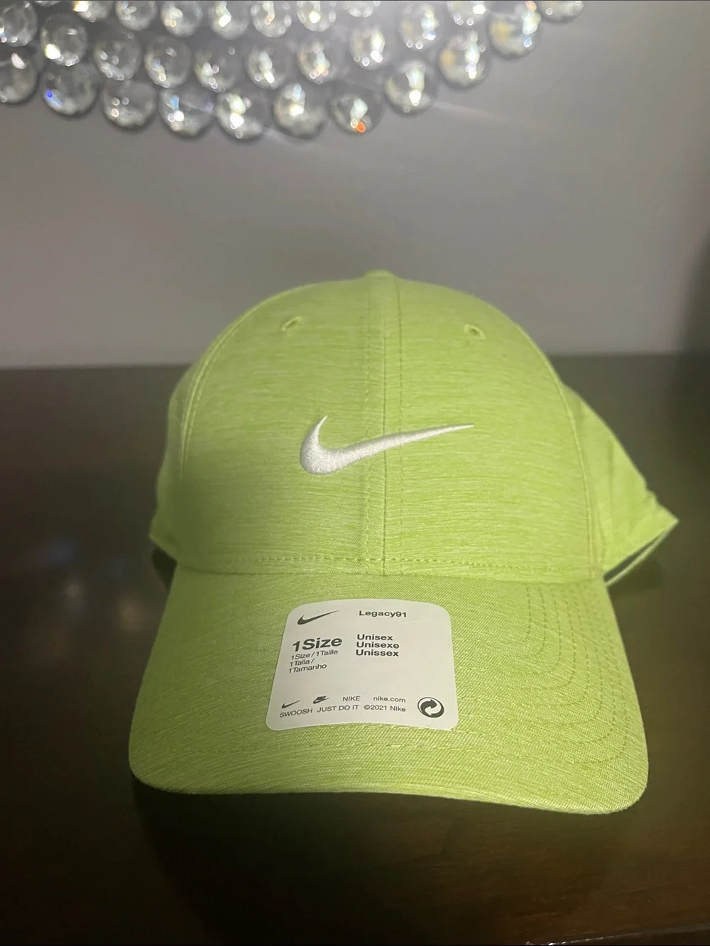 Unisex Green Swoosh Baseball Cap dri fit